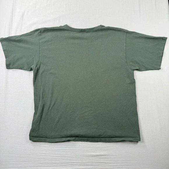Champion Mens XXL Short Sleeve T-Shirt Sage Green Script Logo Crew Neck Tee - Picture 3 of 6